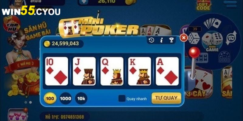 Cách thức chơi Mini Poker